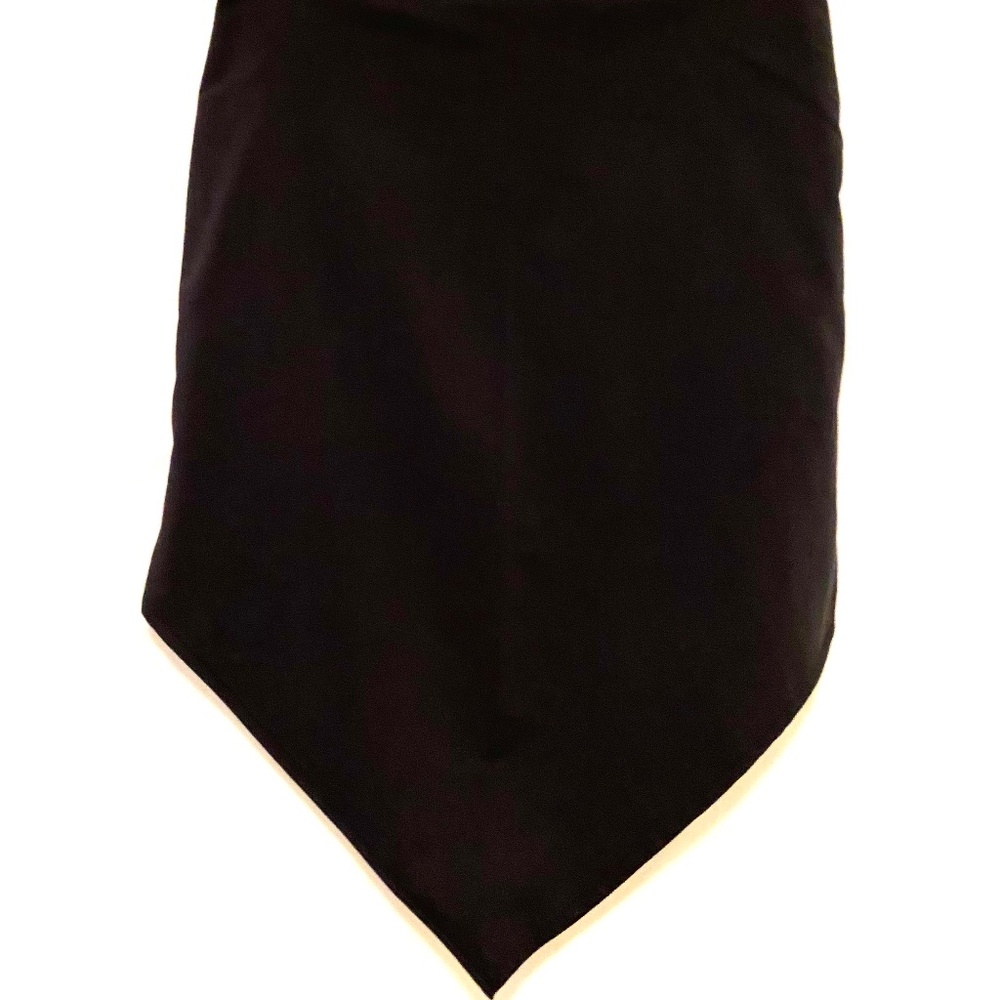 Mark Wong Park black slip on mini skirt XS distinct cut V front/back